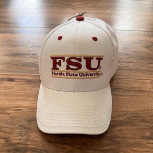 FSU Florida State University White Collegiate Adjustable Hat New with Tags